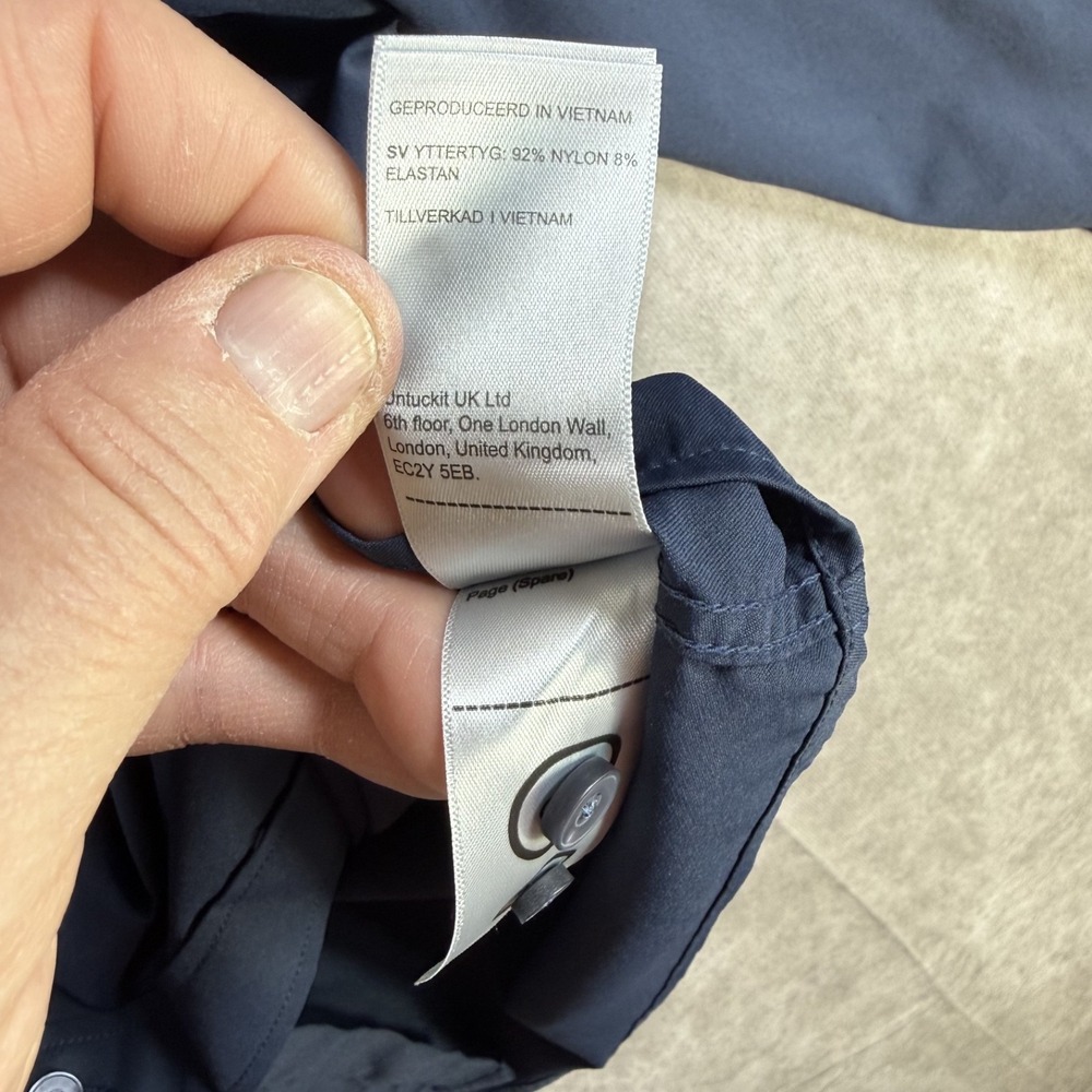 UNTUCKit Shirt Men XXXL Navy Gironde Perf Regular Fit Nylon Stretch L/S Button - Picture 4 of 8